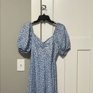 Blu Pepper Blue Floral Maxi Dress